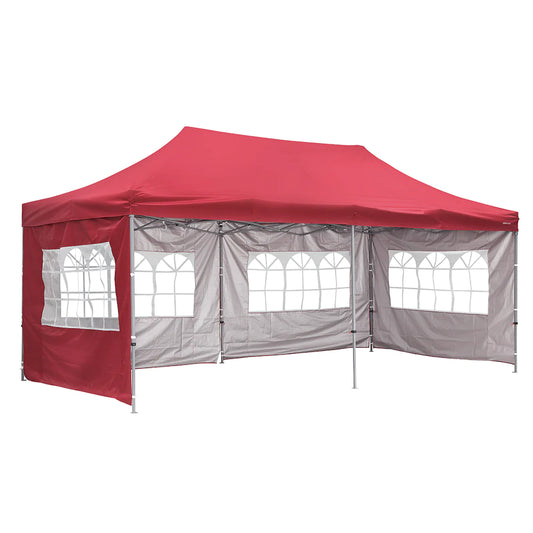 10x20 Feet Pop up Canopy Vendor Tent EZ UP Tent with Roller Bags