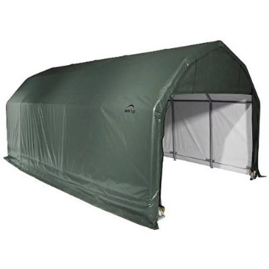 12x28x9 Heavy Duty Car Port Garage Shelter with Green Cover