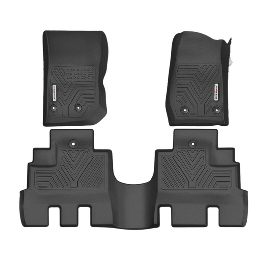 All Weather Floor Mats For 2014-2018 Jeep Wrangler Unlimited Rubber 3pcs Liners