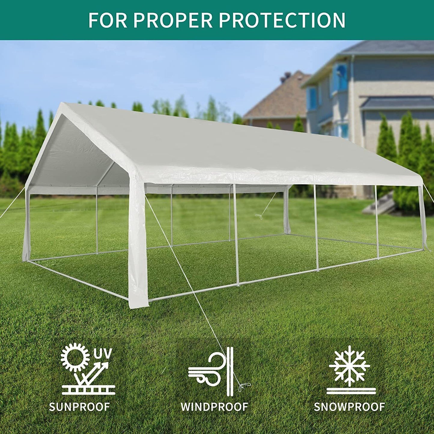 20x32 Heavy Duty Canopy Tent Wedding Canopy with Sidewalls