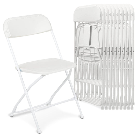 10 Pack of Foldable Wedding & Event Chairs - White
