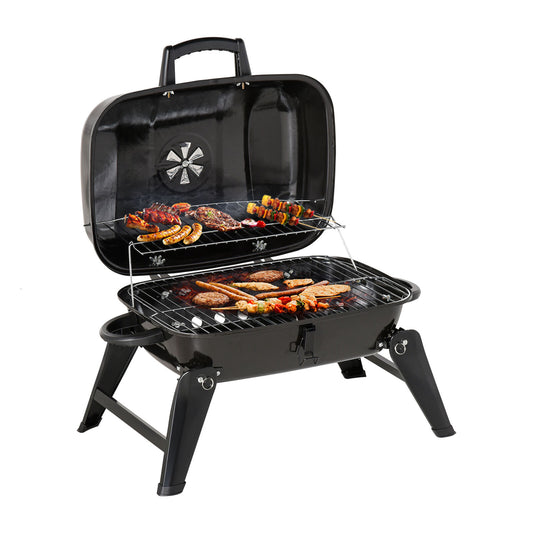 Compact Tabletop Charcoal Barbecue BBQ Grill